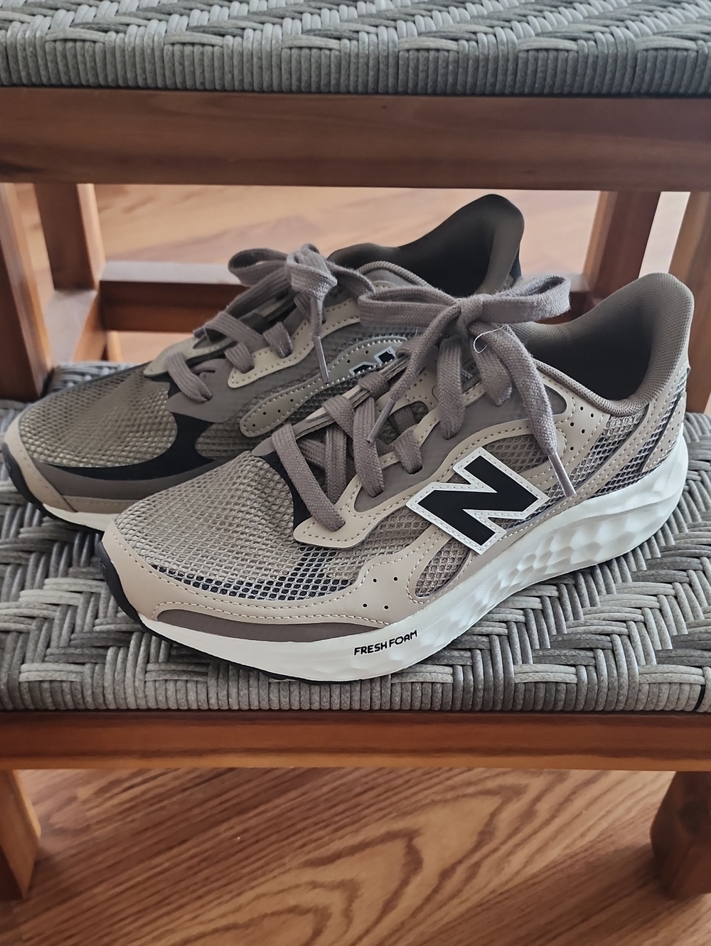 New Balance Men's Taupe and Black Fresh Foam Sneakers
